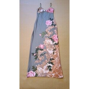 Abingoo Spaghetti Strap Floral Slip Maxi Dress  Size Small